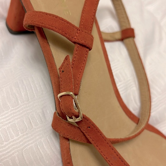 Frame La Braxton Suede straps sandals in Orange (38) - Picture 8 of 8